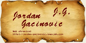 Jordan Gaćinović vizit kartica